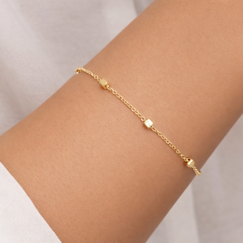 Bransoleta 17-19 cm ze złota pr.585